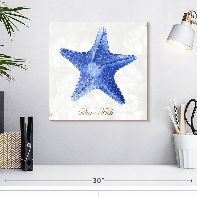 Brampt Blue Starfish, 16" H x 16" W