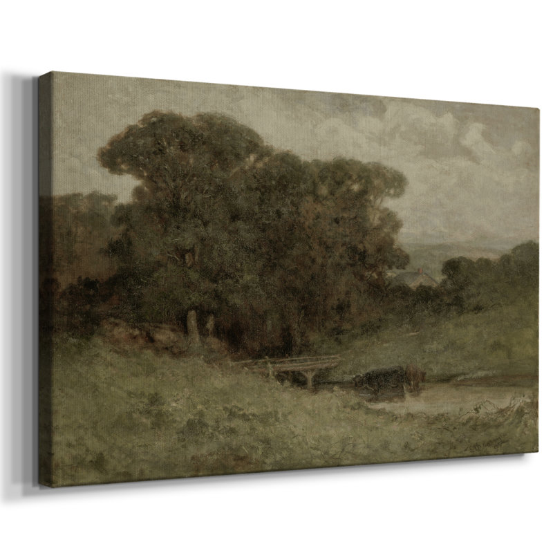 Paysage rétro - DCC XXV, H 13 po x l 19 po x P 1,5 po, Toile tendue
