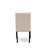 Forney Parson Dining Chairs - Button Tufted Nailhead Trim Cream Linen Fabric Padded Chairs, Set of 2, Black-57377367-57377370