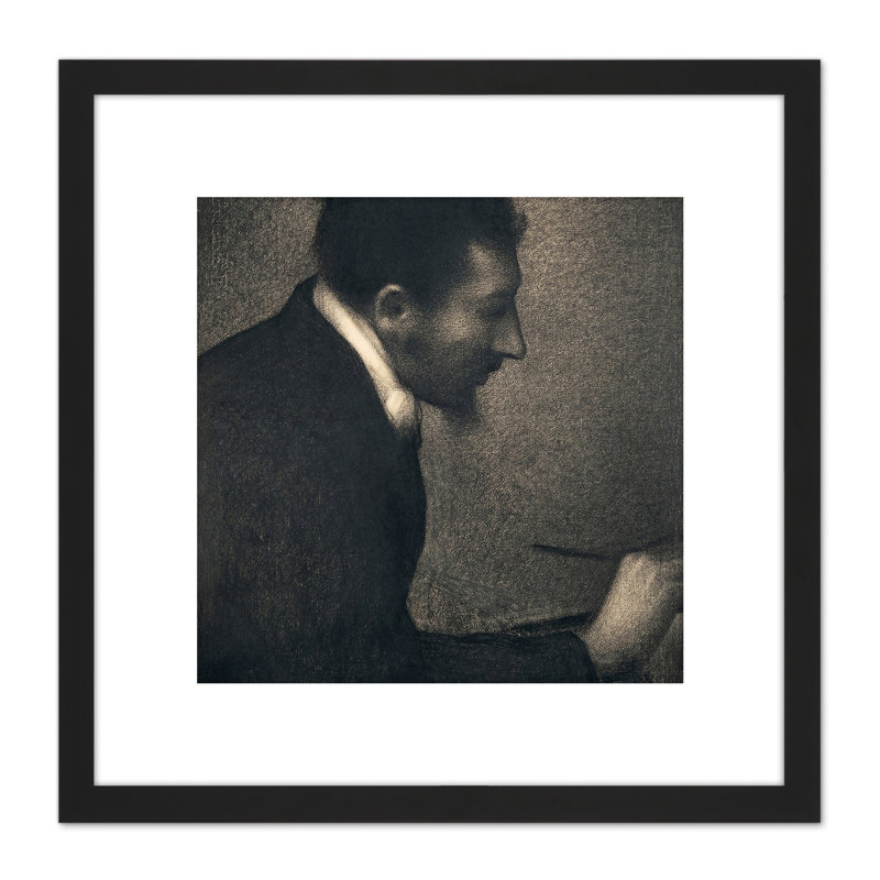 Portrait Artist Edmond Francois Aman-Jean by Georges Seurat - Single Picture Frame Painting