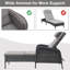 Chaise longue d'extérieur pour l'extérieur Mobilier de patio Fauteuil inclinable en osier en rotin noir-349120170-348831825