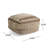 Rustic Wool And Cotton Large Pouf, Brown