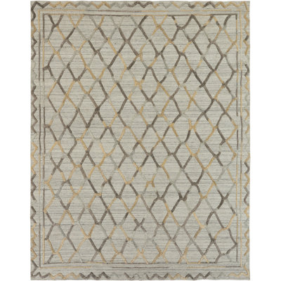 Tumlin Geometric Area Rug in Gray