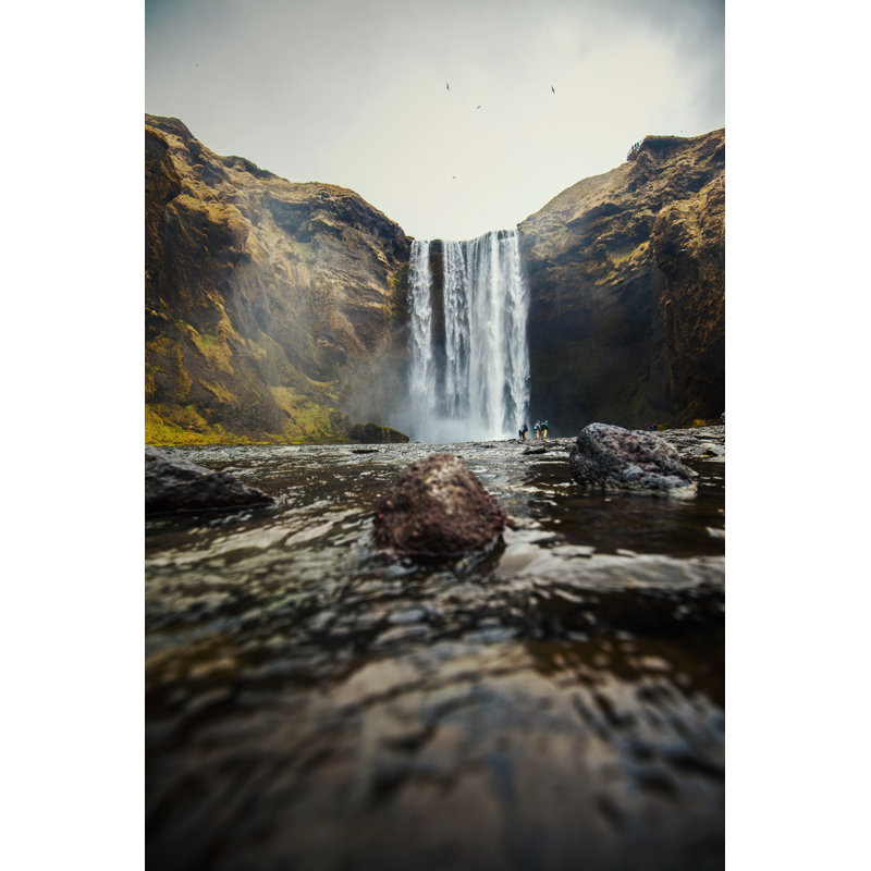 Skogafoss Waterfall Iceland by LukaTDB - Wrapped Canvas Print, 46cm H x 30cm W x 3.8cm D