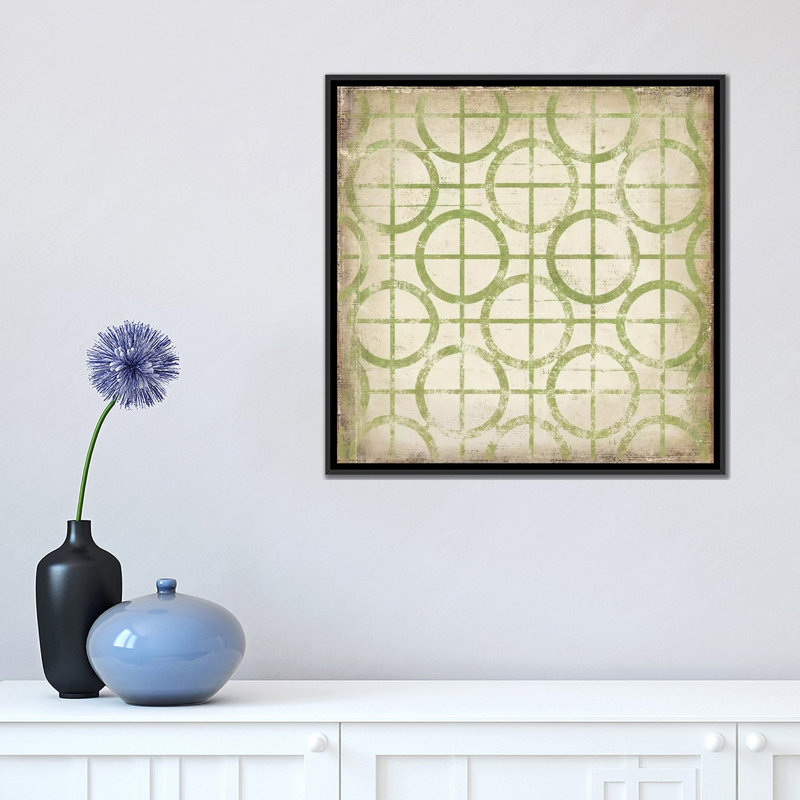 « regency ii », impression sur toile, H 18 po x l 18 po x P 1,5 po, Toile encadrée noire, Pas de tapis