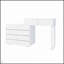Meuble-lavabo prolongé sans poignée à 10 tiroirs, meuble-lavabo blanc pour un rangement organisé et sans encombrement dans les chambres modernes