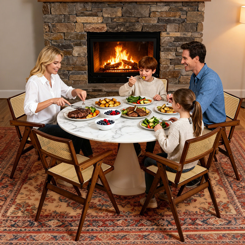 Wicker/Rattan Stackable Folding Chair Folding Chair, Walnut
