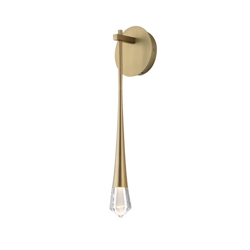 Charlecia Aluminum LED Armed Sconce, Gold