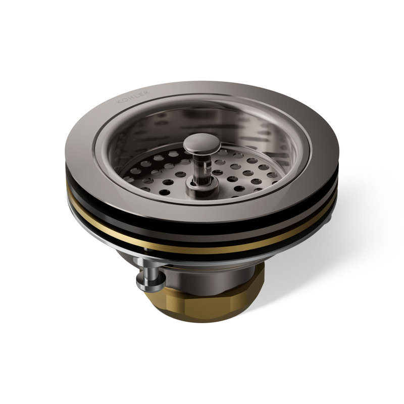 Duostrainer Sink Strainer, Less Tailpiece, Vibrant Titanium