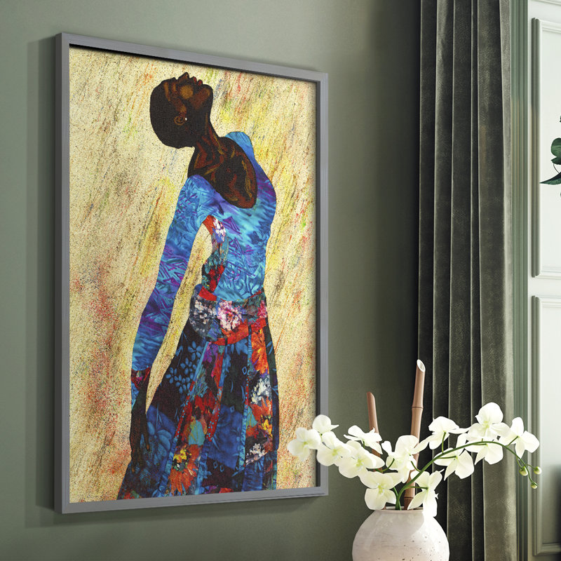«Woman Strong IV», reproduction encadrée - bois massif, Gris, H 10 po x l 8 po