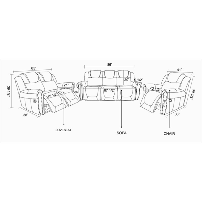 Talyssa 86" Upholstered Reclinging Sofa, Espresso Faux Leather 