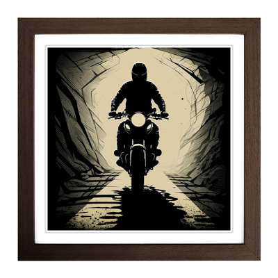 Motorcycle Silhouette - Framed Print