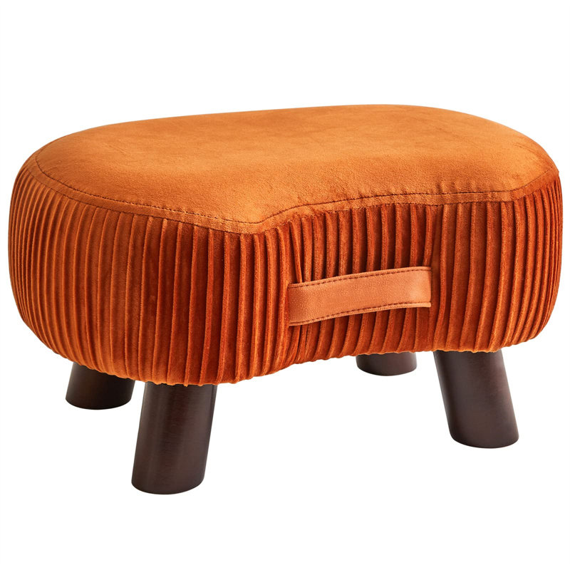40cm Wide Footstool Ottoman, Red