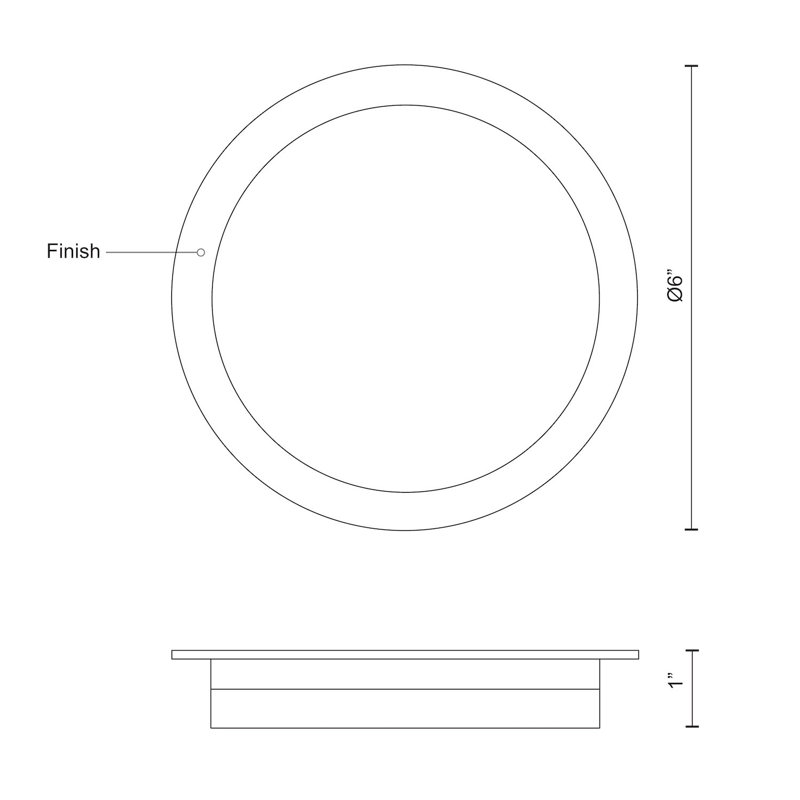 Stockton 1 - Light LED Flush Mount, White