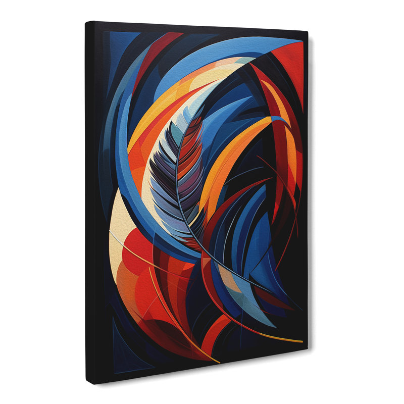 Feather Constructivism No.2 - Wrapped Canvas, 60cm H x 40cm W x 3cm D