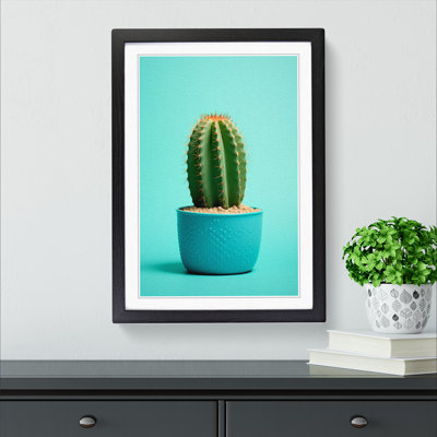 Cactus Minimalism Art - Framed Print