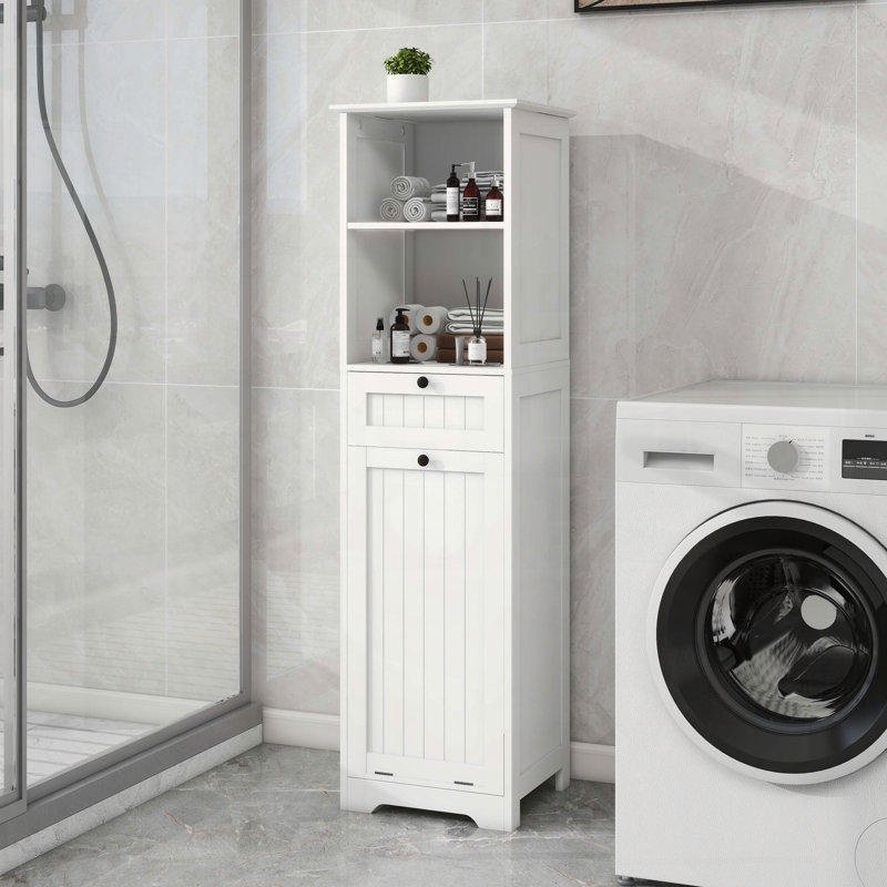 One-Compartment One-Drawer Tilt-Out Laundry Sorter Cabinet