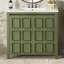 Organisateur de meuble-lavabo 36 po avec lavabo en céramique, ensemble d'armoire de rangement, vert olive-124456578