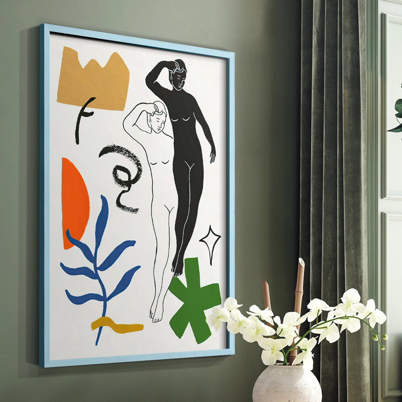 Starry Venus II, reproduction encadrée - bois massif, H 10 po x l 8 po, Bleu