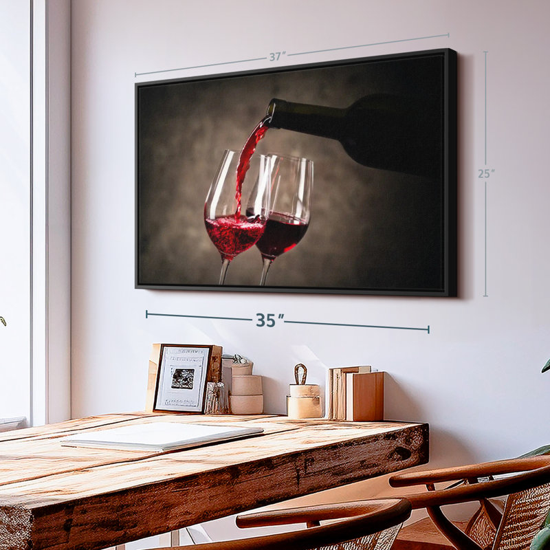 «Serving Red Wine Wall Art», H 25 po x l 37 po