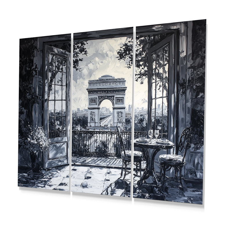 Ensemble de décorations murales Paris Arc de Triomphe II - Paris, H 28 po x l 36 po x P 1 po, Métal métal