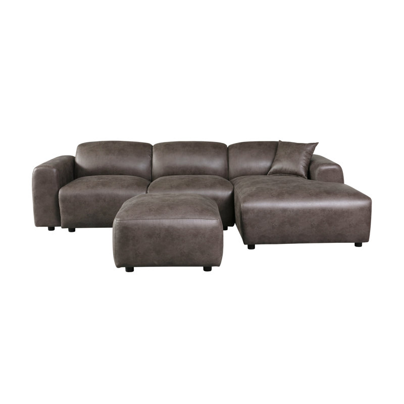Modular Upholstered Conversation Set – Indoor Lounge Furniture With Sofa, Chairs & Tables For Living Room