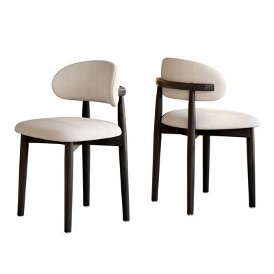 Solid Wood Upholstered Dining Chair（set of 2）