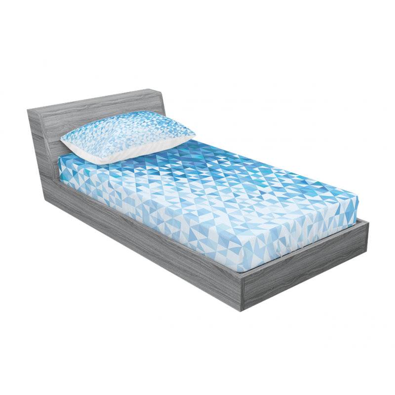 Ensemble de draps à motif mosaïque numérique, Ensemble de draps pour lit simple avec drap-housse