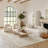 Quam Abstract Modern Machine Woven Area Rug in Cream/Gray-51842214