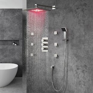 Fontana Balsamo Gold In-Wall Thermostatic Mixer Bathroom Shower