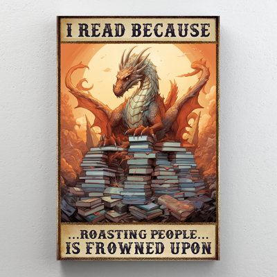 I Read Because Roasting People - 1 Piece Rectangle " I Read Because Roasting People "