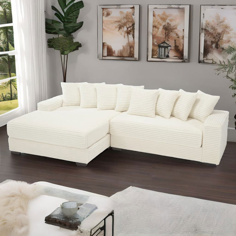 Canapé modulaire Daishun, Accoudoir à gauche (vu de face), Beige