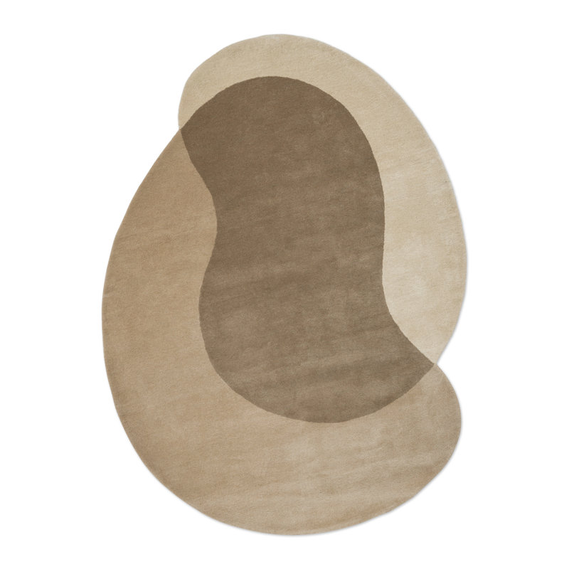 Element Lane Handmade Wool Abstract Area Rug, Neutral, Novelty 8'2 x 10'6