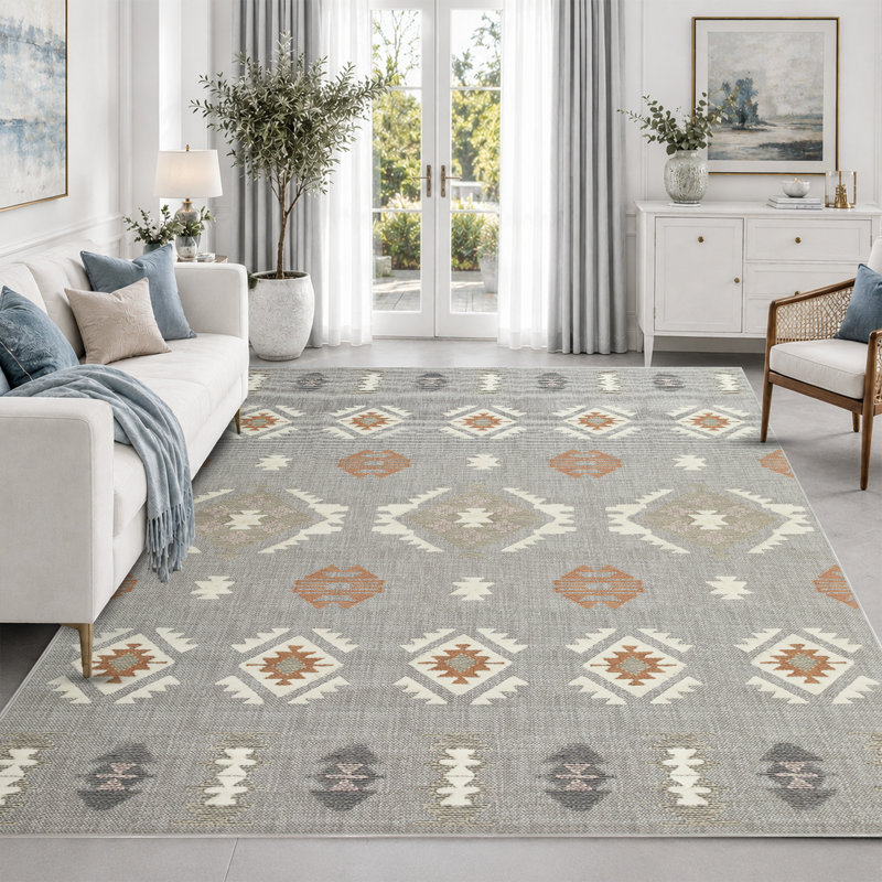 Coll Abstract Machine Printed Area Rug, Rectangle 40 x 60 cm