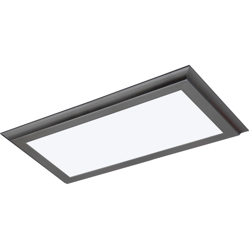 Capps Dimmable Rectangle Flush Mount, Gray
