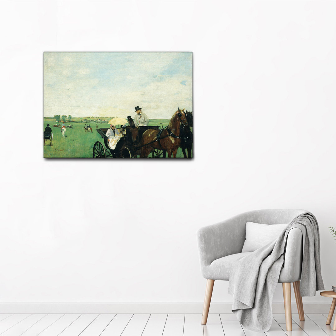 Leinwandbild Corsa Di Cavalli In Campagna von Edgar Degas