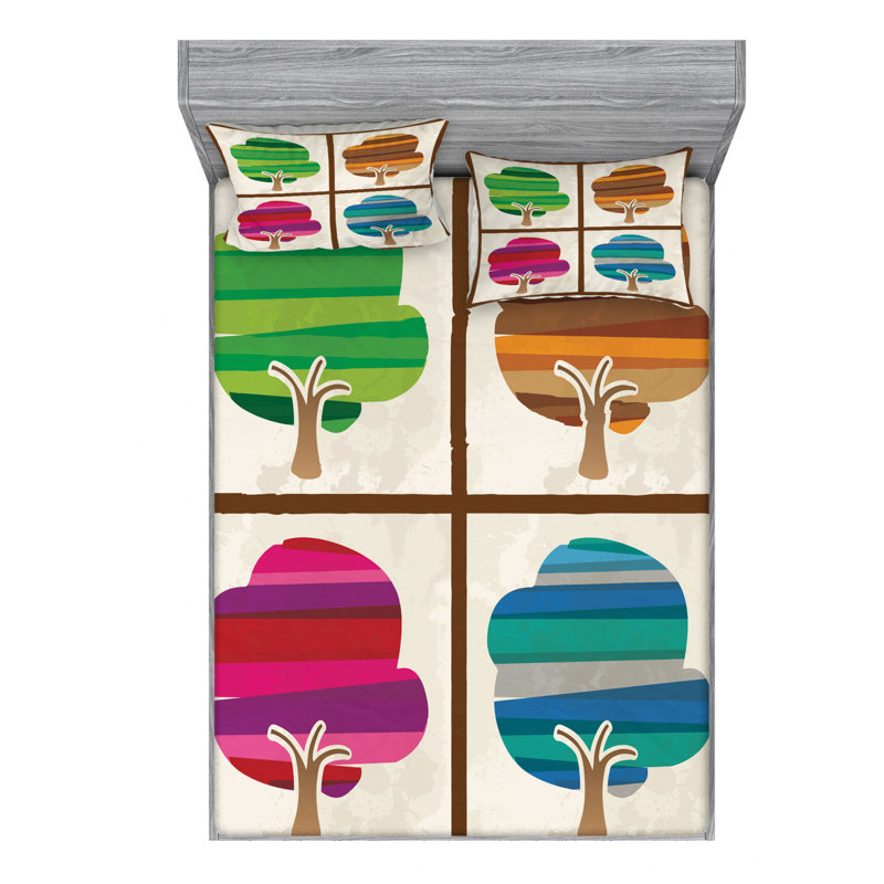 Microfiber Sheet Set, Queen Sheet Set with Fitted Sheet