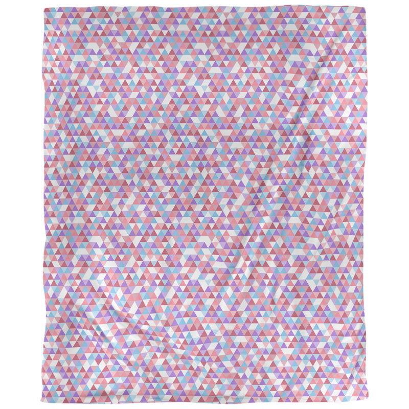 Tissu triangulaire, Rose / Bleu, L 56 po x l 36 po, Coton peigné de base