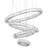 Ariabella 4-Light Mirror Chrome Modern Crystal LED Chandelier with Stainless Steel Frame