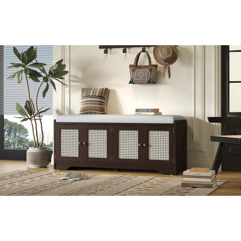 Banc de rangement Rustic, Espresso