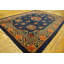 Tapis bleu marine antique en laine de Pékin