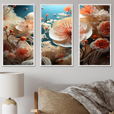 Ensemble de salon Floral Symphony - Coastal Coral Under Water