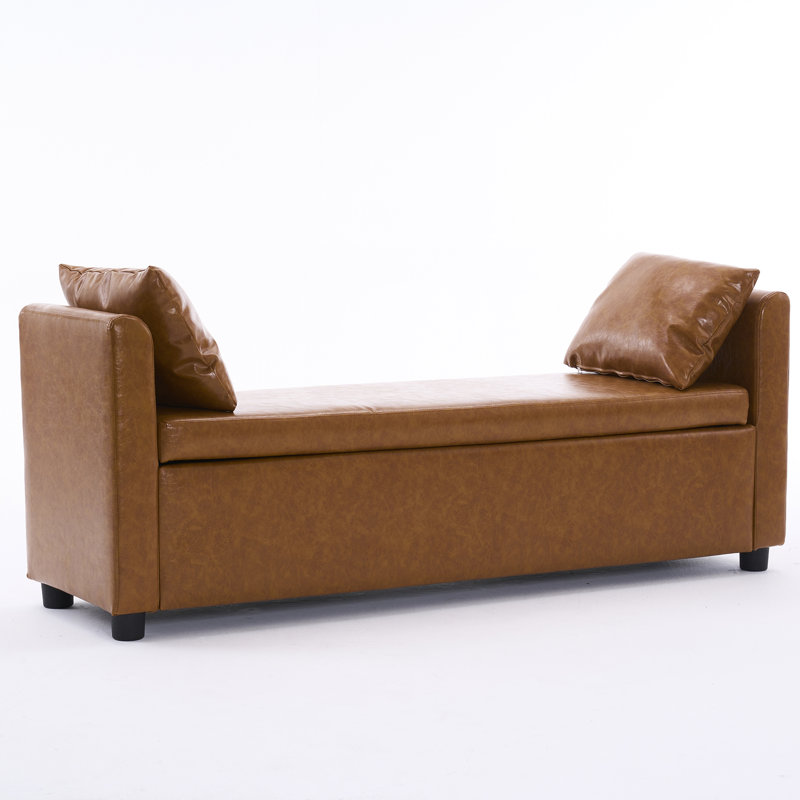 Shaneta 55" Upholstered Storage Ottoman Bench for King Size Bed