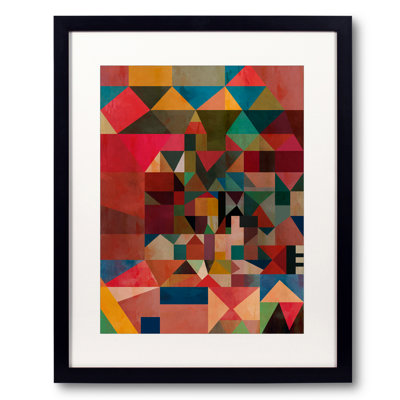 Triangles And Rectangles Print by Angel Estevez
