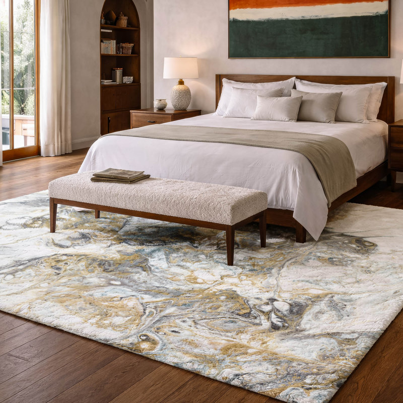 Tapis à poil long de qualité supérieure lavable à la machine ADS56, 9 pi x 12 pi