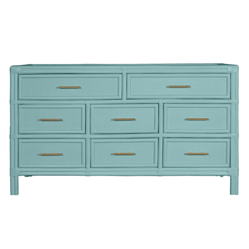 Aruba 8 - Drawer Dresser, Turquoise