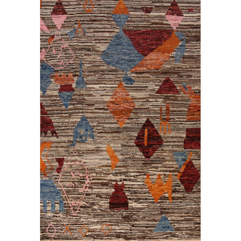 Tapis oriental marocain fait à la main 7 x 9