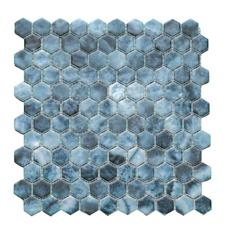 Eterna 1" x 1" Straight Edge Glass Mosaic Wall And Floor Tile, Blue
