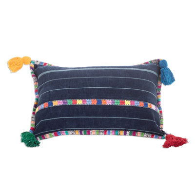 Novica Handmade Everlasting Spring Cotton Cushion Cover