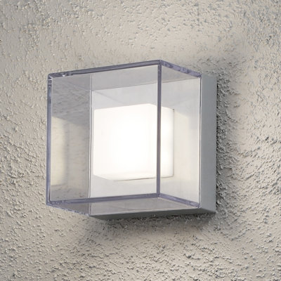 Gus Silver Integrated LED Outdoor Sconce